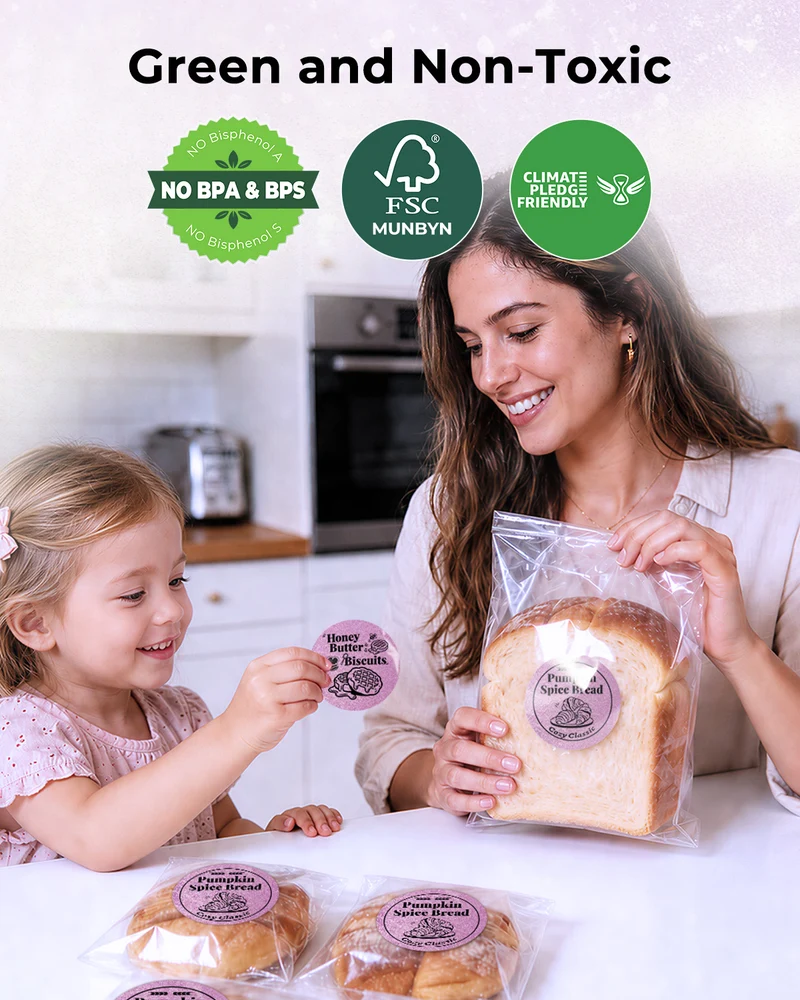 MUNBYN 2" Glitzer-Thermoetiketten Mischpackung für Branding-Aufkleber