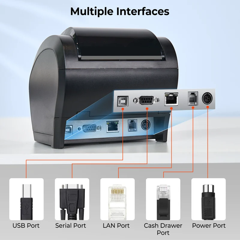 MUNBYN 047P-USEB Bluetooth Bondrucker mit MFi-Zertifizierung
