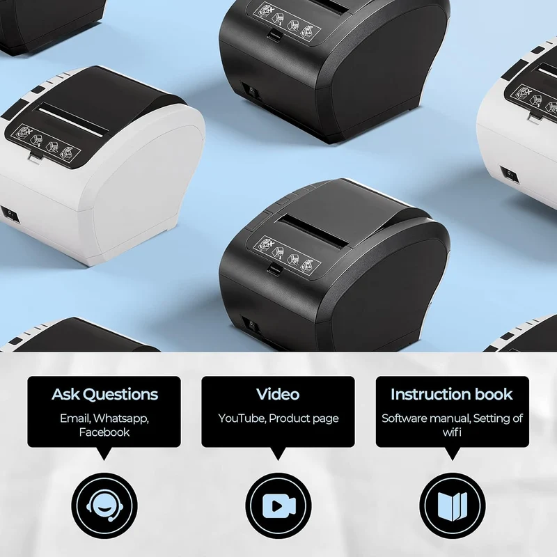 MUNBYN 047P-USEW WLAN +USB thermal Bondrucker POS-Drucker