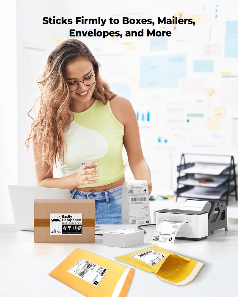 MUNBYN Supplement Verpackungs Etiketten-Kit für Individuelle Verpackung