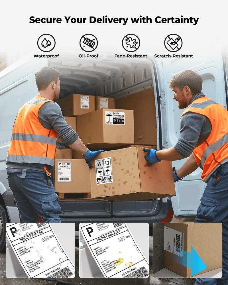 MUNBYN Handgemacht Verpackung Etiketten-Kit für Individuelle Verpackung