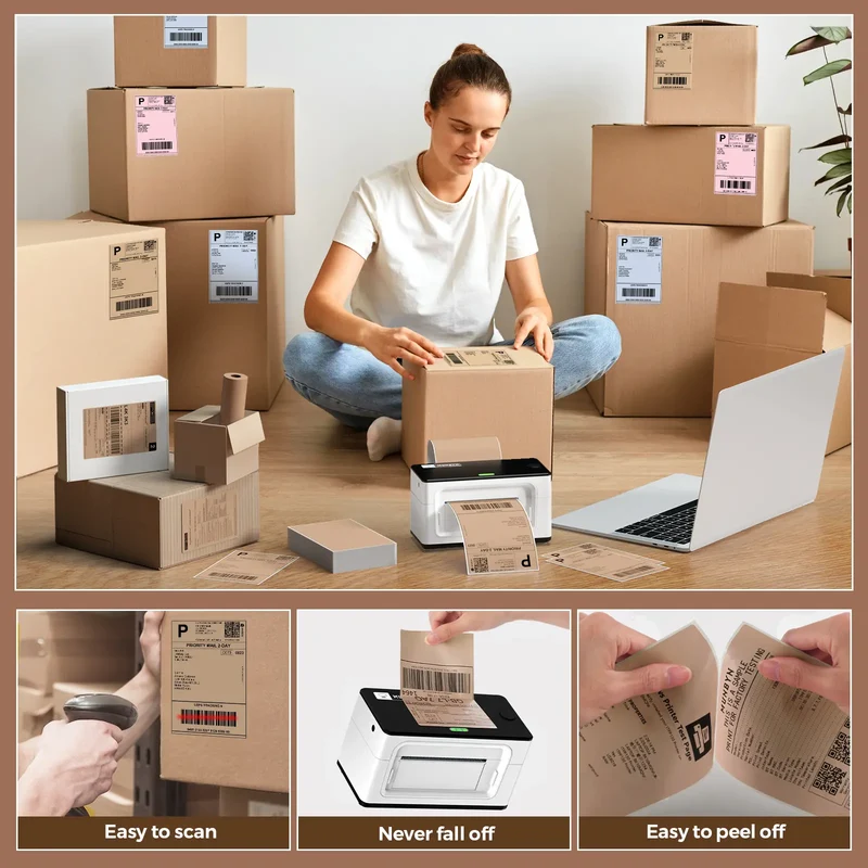MUNBYN Etsy Kleingewerbe Etiketten Set für Verpackung und Organisation