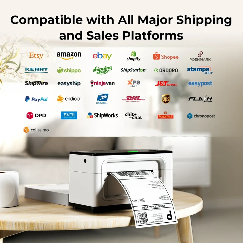 MUNBYN RealWriter 941B Bluetooth Drucker & Rechteck Etiketten Haustier Verpackung Starter Set