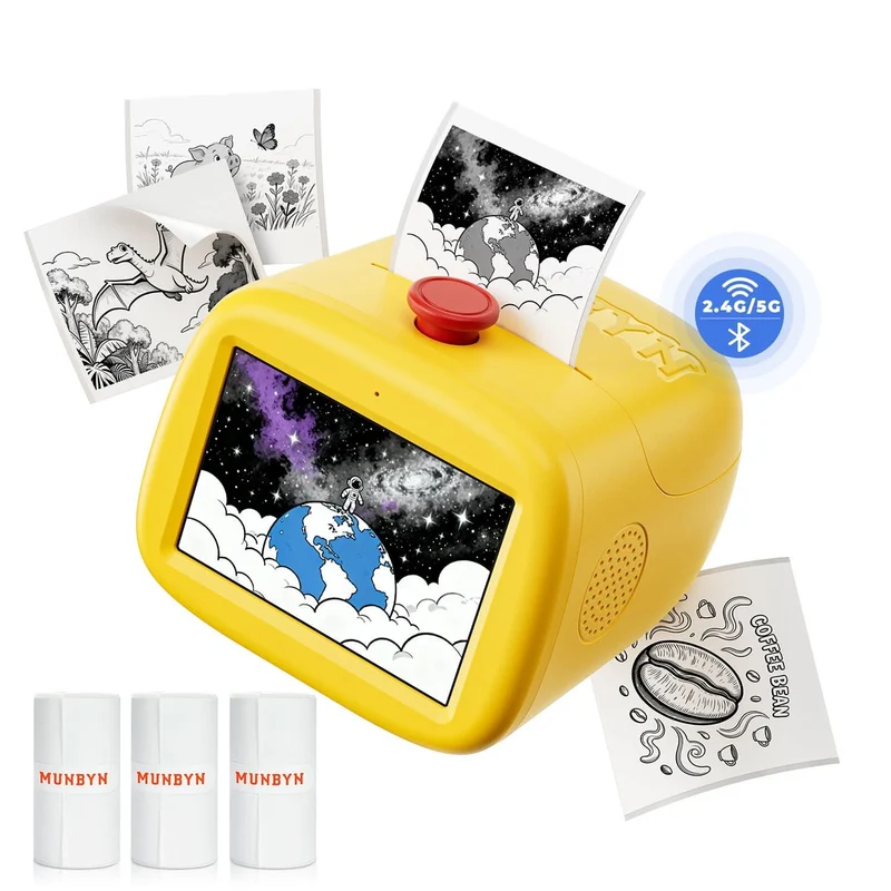 MUNBYN SP01 AI Voice-Powered Sticker Printer for Kids