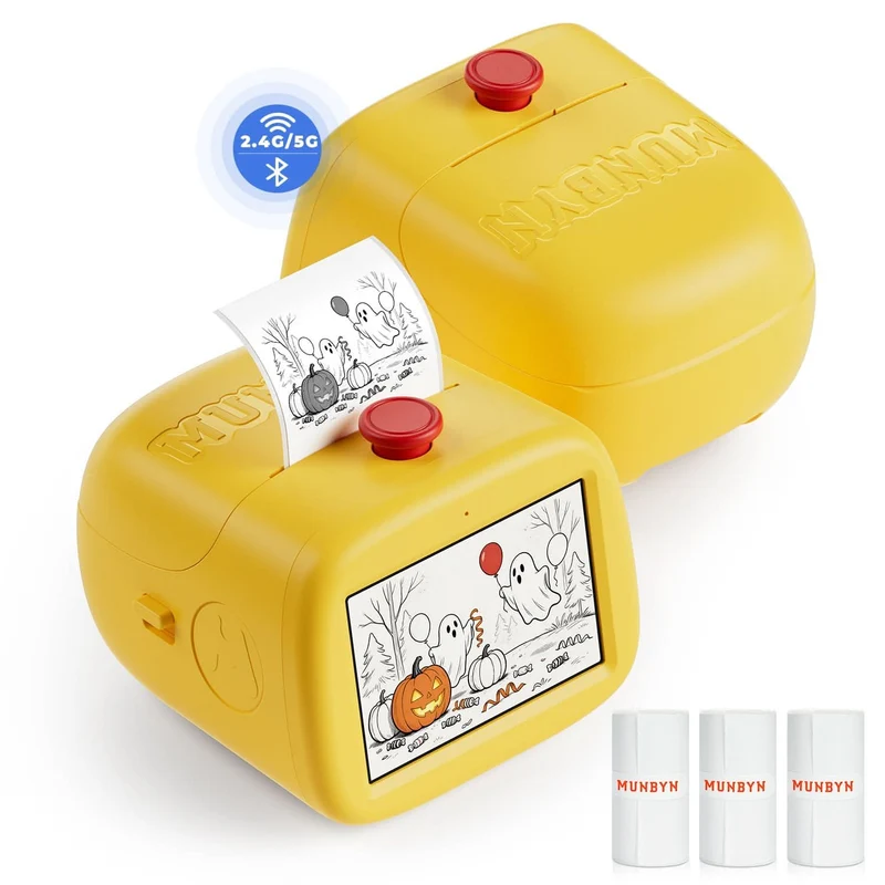 MUNBYN SP01 AI Voice-Powered Sticker Printer for Kids