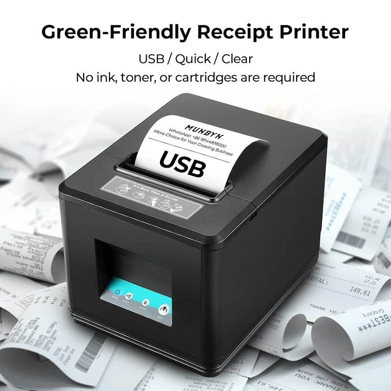 MUNBYN P098 80mm USB Thermal Receipt Printer