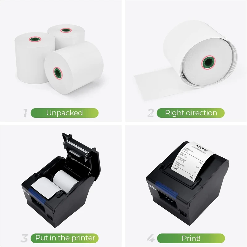 MUNBYN 80mm Thermal Receipt Paper 3 1/8" x 230ft 10 Rolls