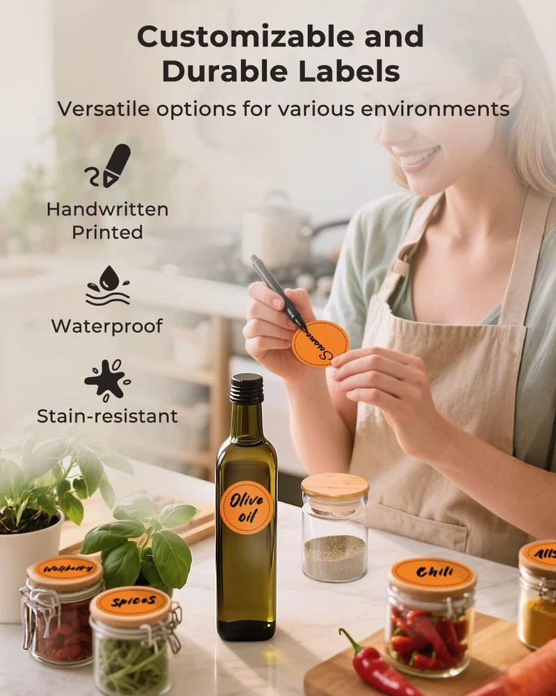 MUNBYN 2" Circle Thermal Label Bundles for Product, Logo and Multi-Purpose Stickers (750/Roll)