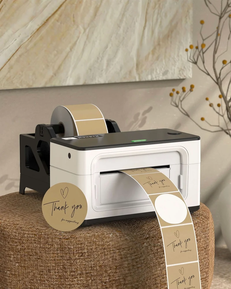 MUNBYN 2" Circle Thermal Label Bundles for Product, Logo and Multi-Purpose Stickers (750/Roll)