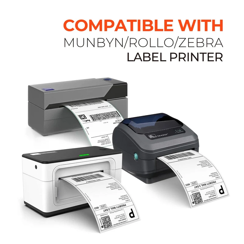 MUNBYN 4x6 Shipping Labels & 2" Round Thermal Labels Combo