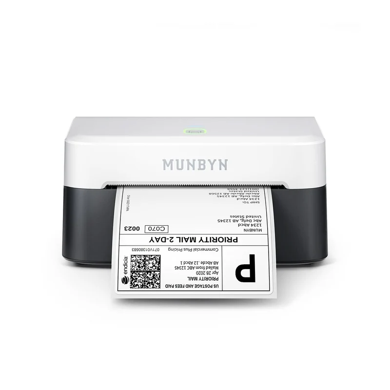 MUNBYN RW403B Bluetooth Thermal Label Printer Starter Bundle