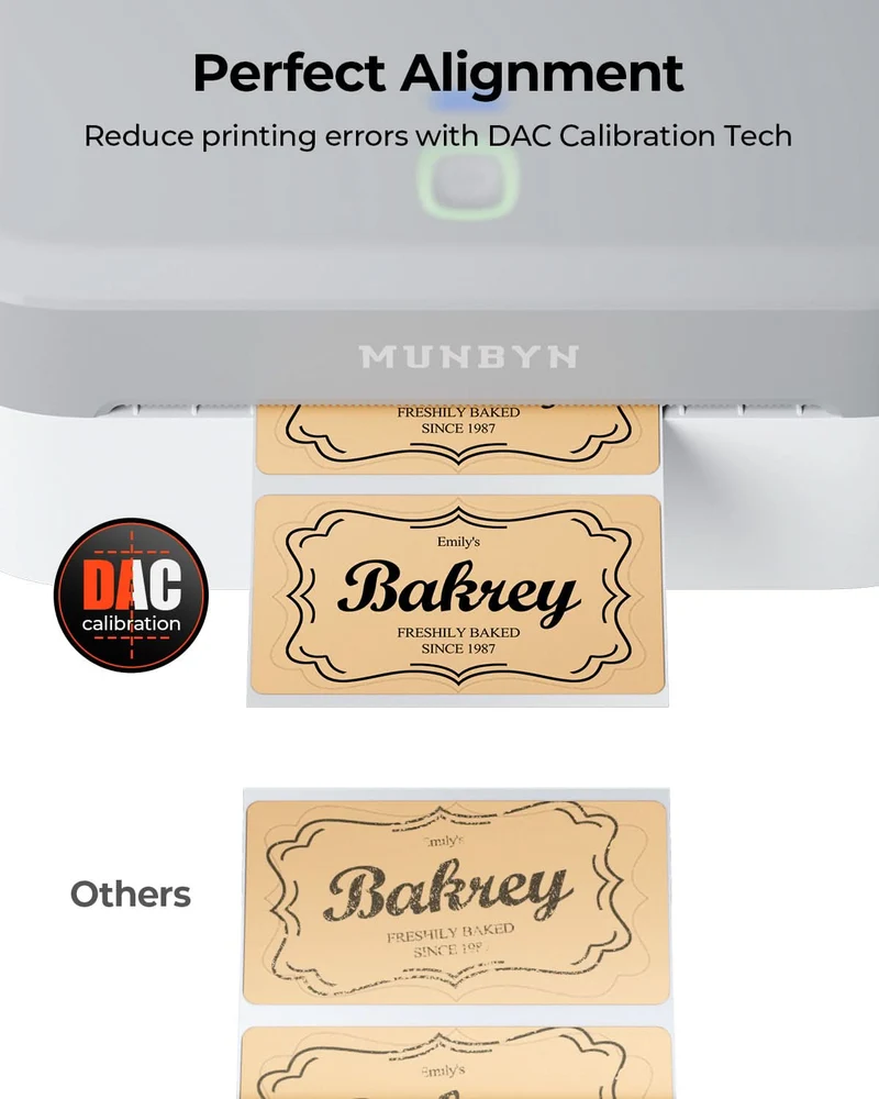 MUNBYN RealWriter 403B Bluetooth Printer & Morandi Labels TikTok Packaging & Branding Elegant Kit