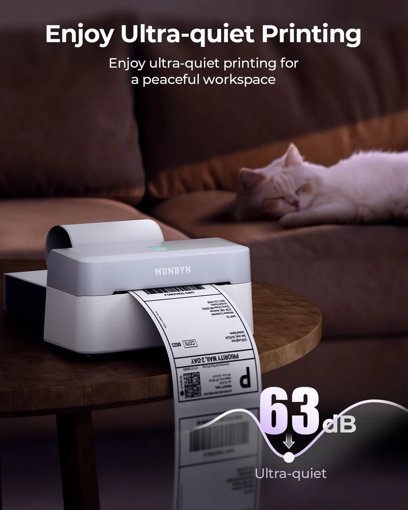 MUNBYN RealWriter 403B Bluetooth Printer & Morandi Labels TikTok Packaging & Branding Elegant Kit