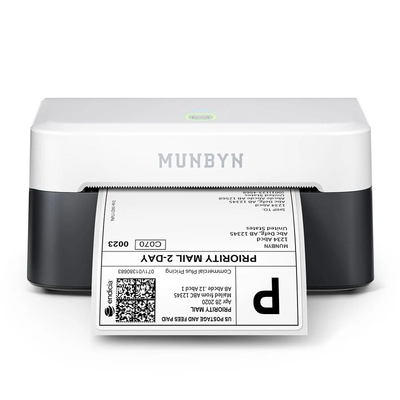 MUNBYN RW403B Bluetooth Thermal Label Printer Starter Bundle