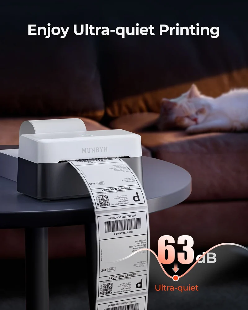 MUNBYN RW403B Bluetooth Thermal Label Printer Starter Bundle