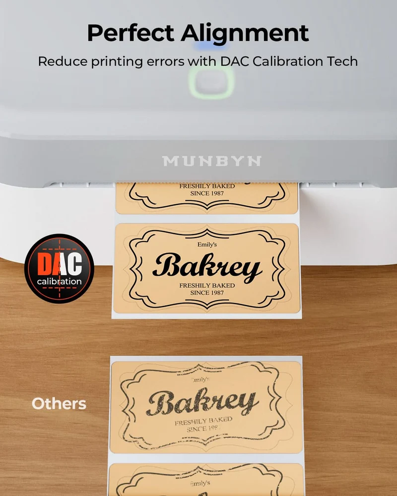 MUNBYN RealWriter 403B Bluetooth Printer & 4x6 Fanfold Labels Candle Shipping Starter Kit