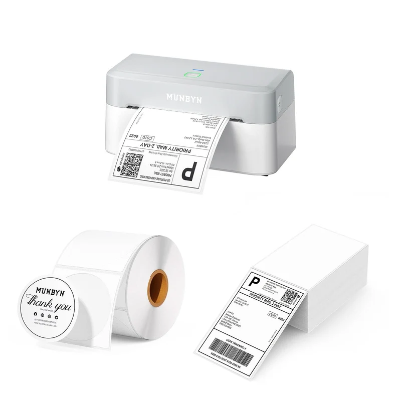 MUNBYN RW403B Bluetooth Thermal Label Printer All-in-One Fulfillment Kit