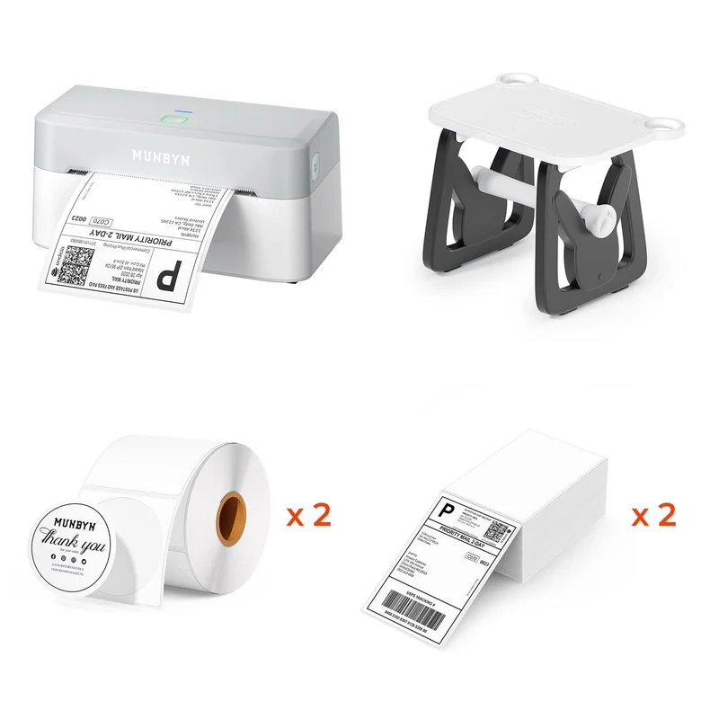 MUNBYN RW403B Bluetooth Thermal Label Printer All-in-One Fulfillment Kit