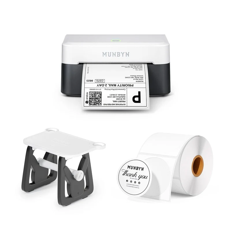 MUNBYN RW403B Bluetooth Thermal Label Printer All-in-One Fulfillment Kit
