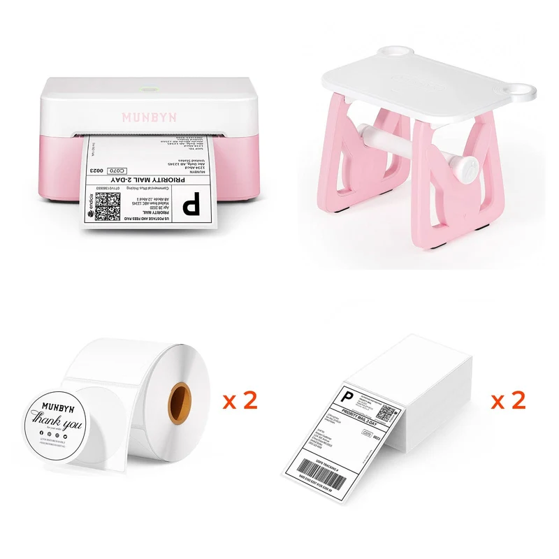 MUNBYN RW403B Bluetooth Thermal Label Printer All-in-One Fulfillment Kit
