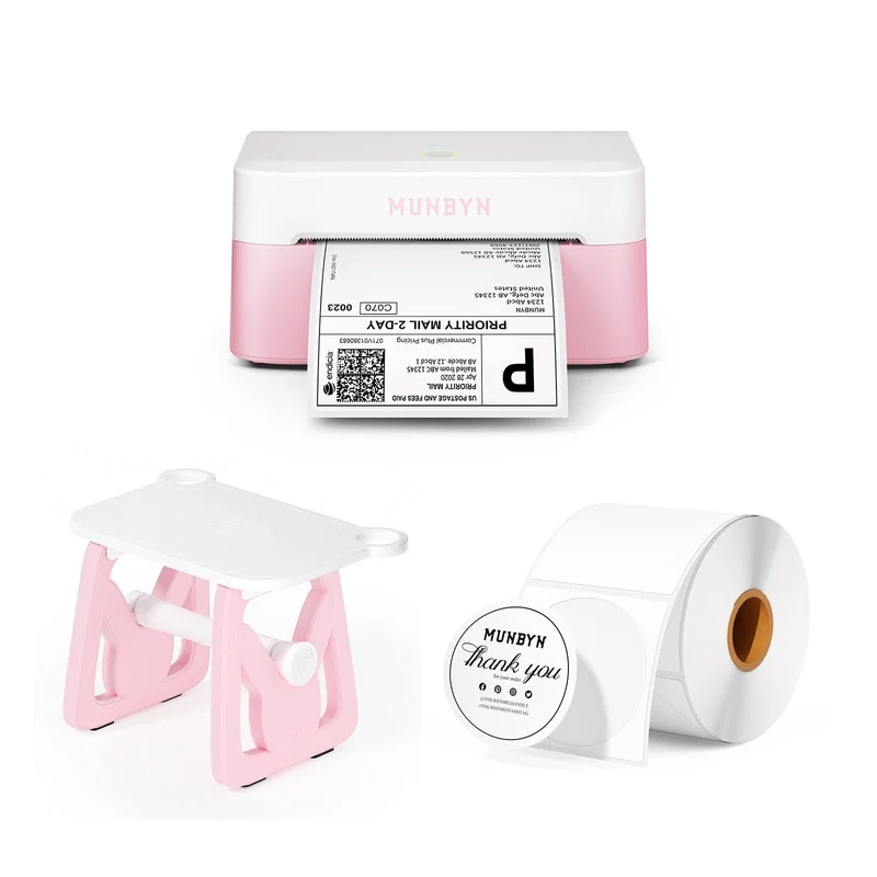 MUNBYN RW403B Bluetooth Thermal Label Printer All-in-One Fulfillment Kit