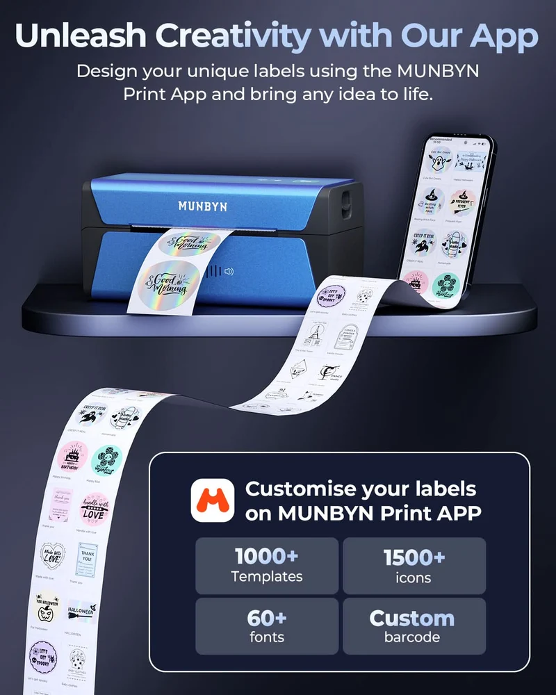 MUNBYN RW401AP 300DPI AirPrint Thermal Label Printer