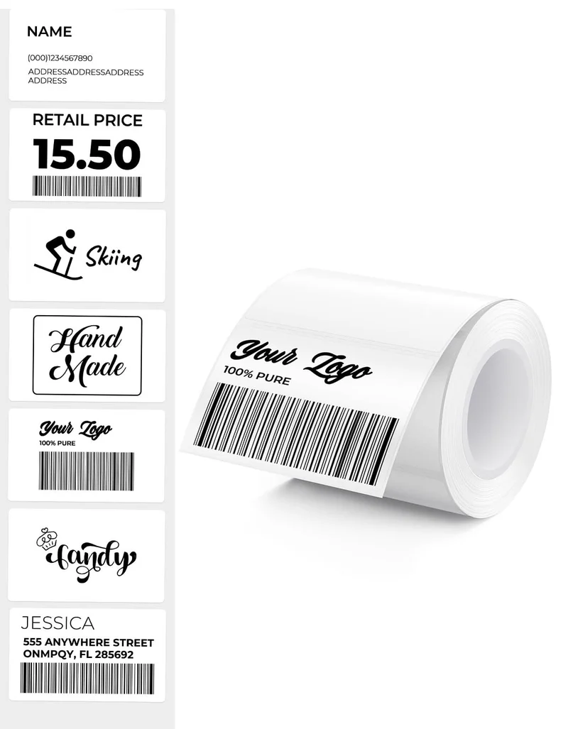 MUNBYN 1.97" x 1.18" Rectangle Thermal Labels for Address and Product Labels