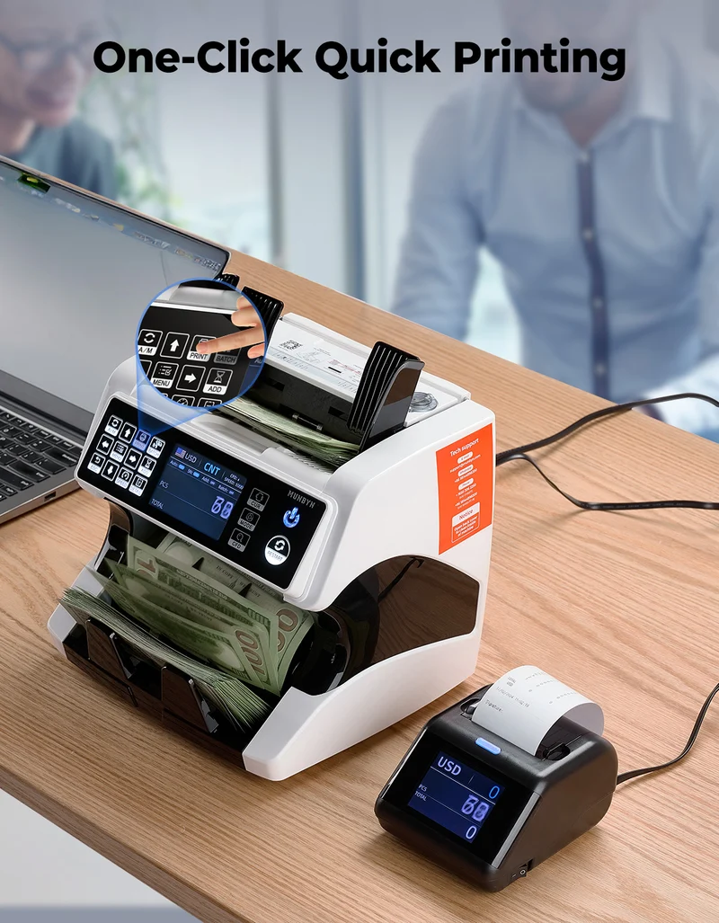 MUNBYN P01 Thermal Receipt Printer for Money Counter Reports
