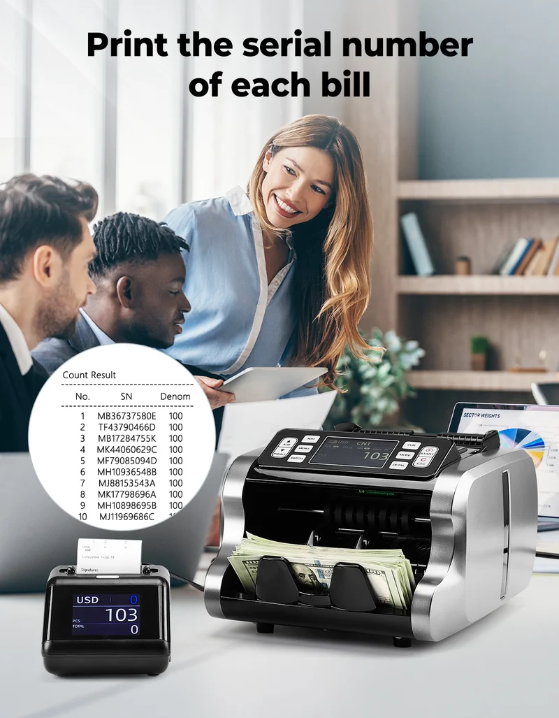 MUNBYN P01 Thermal Receipt Printer for Money Counter Reports