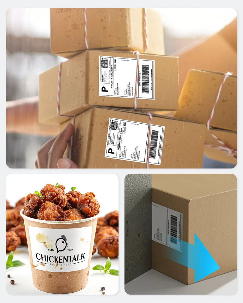 MUNBYN 4" x 6" Versandetiketten auf Rolle für Paketversand