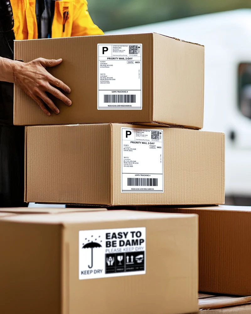 MUNBYN 4" x 6" Versandetiketten auf Rolle für Paketversand