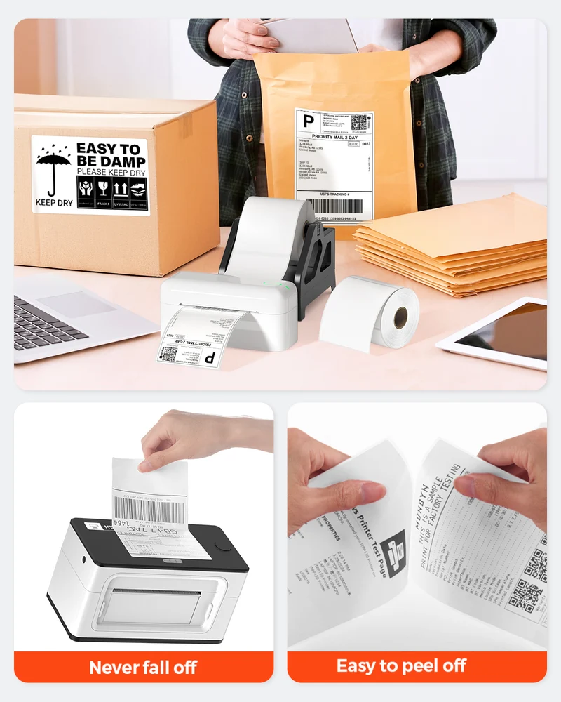 MUNBYN 4" x 6" Versandetiketten auf Rolle für Paketversand