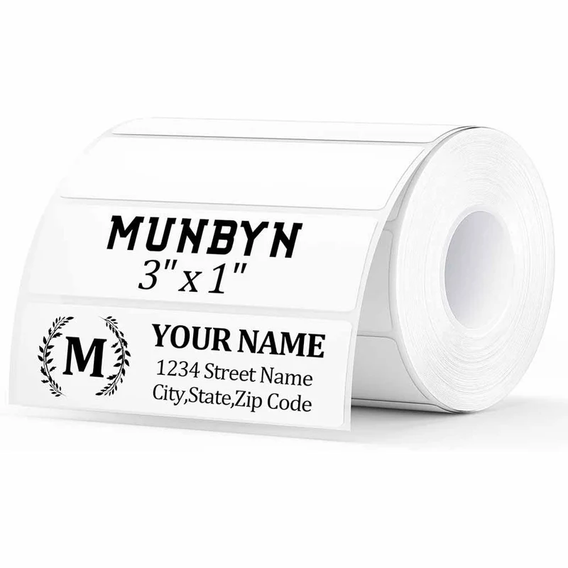 MUNBYN 3" x 1" Rectangle Thermal Labels for Barcode and Address Labels