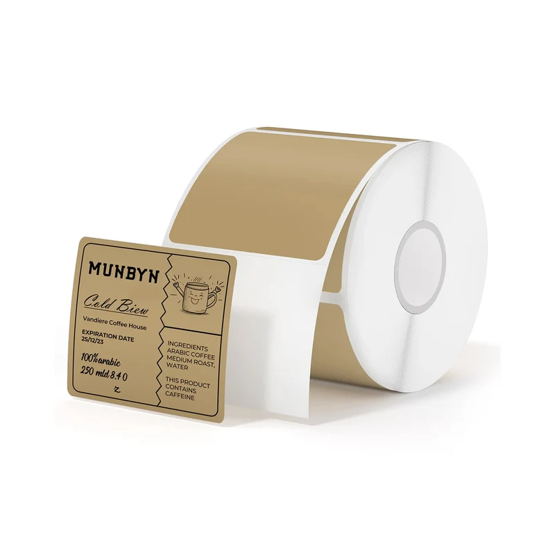 MUNBYN 2" x 2" Square Thermal Labels for Product and Packaging Stickers