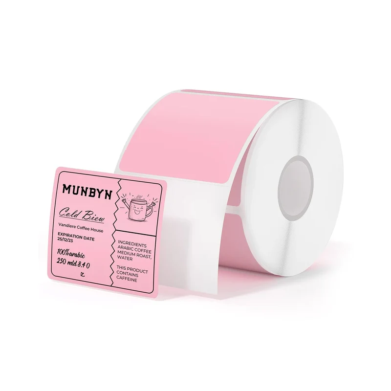 MUNBYN 2" x 2" Square Thermal Labels for Product and Packaging Stickers