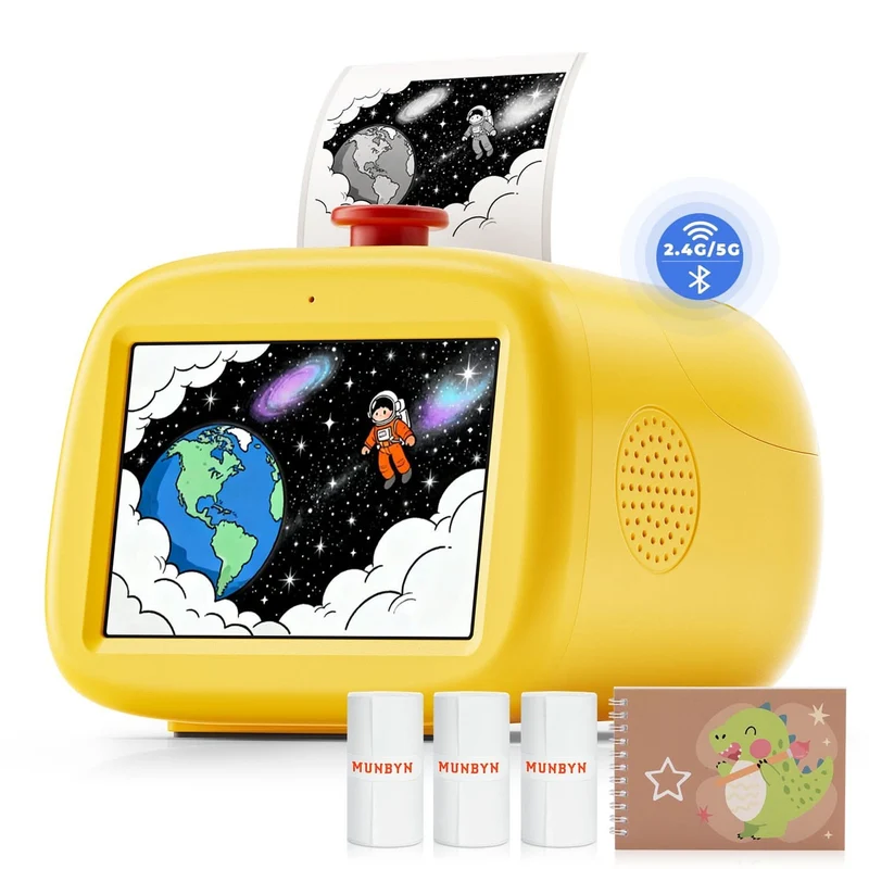 MUNBYN SP01 AI Voice-Powered Sticker Printer for Kids
