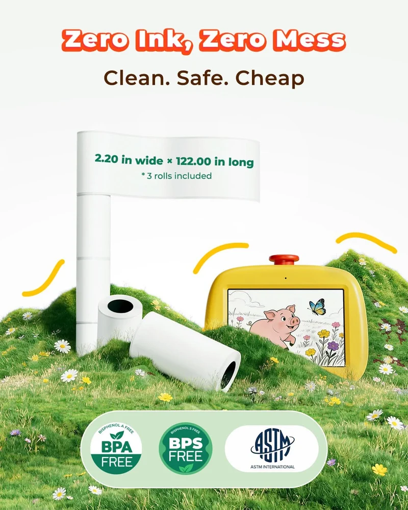MUNBYN SP01 AI Voice-Powered Sticker Printer for Kids