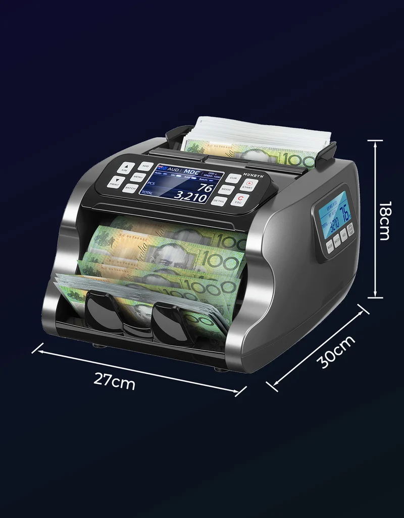 MUNBYN IMC22 Mixed Denomination Money Counter with Dual Display