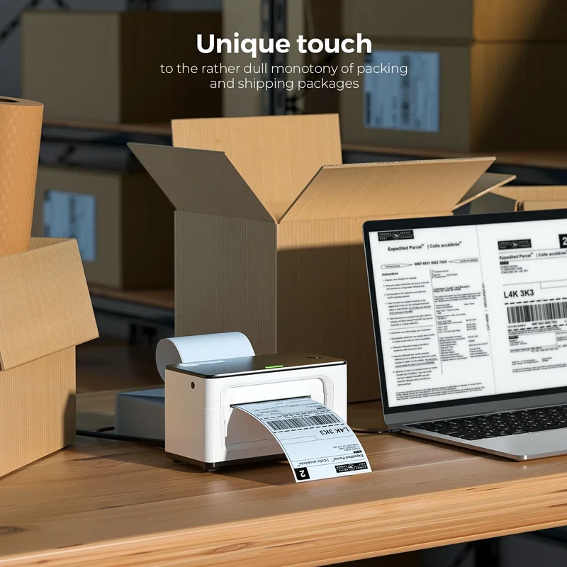 MUNBYN 4x6 Shipping Labels & 2" Round Thermal Labels Combo