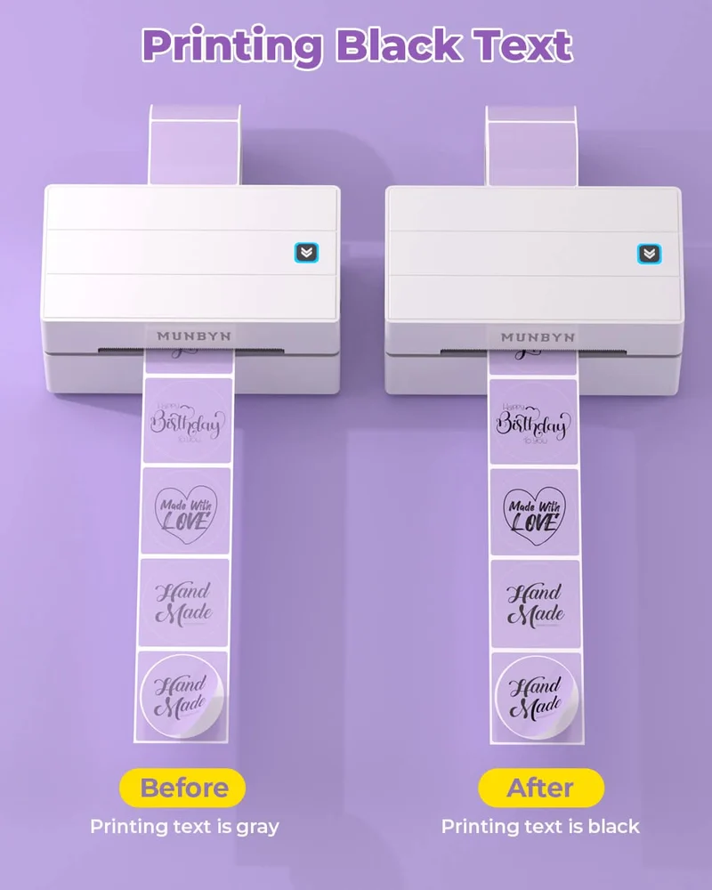 MUNBYN 2" Circle Thermal Label Bundles for Product, Logo and Multi-Purpose Stickers (750/Roll)