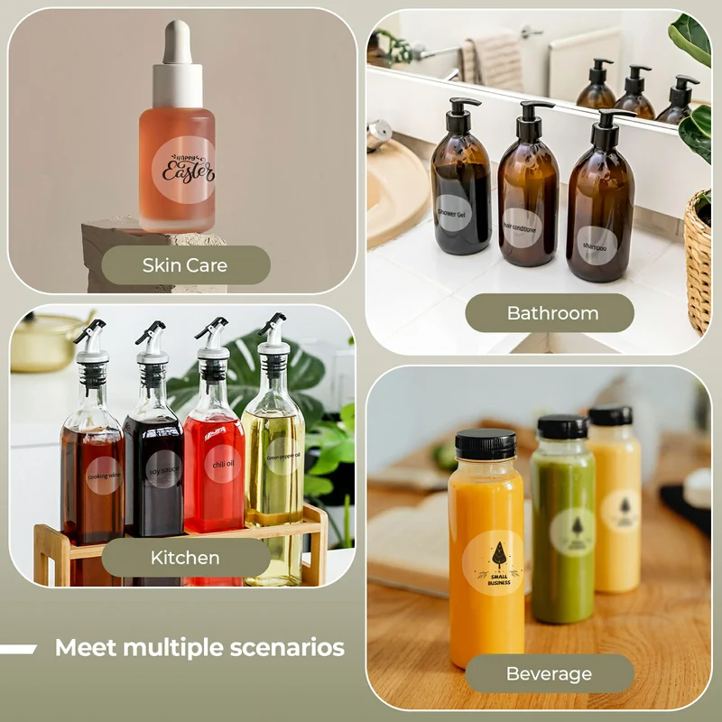 MUNBYN 2" Clear Direct Thermal Labels for Logos and Packaging