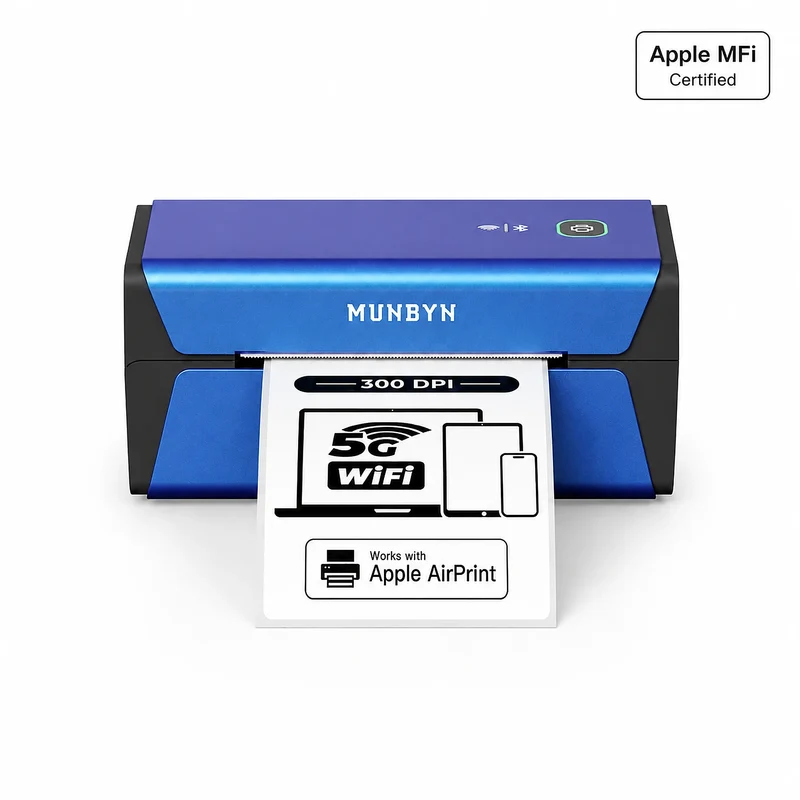 MUNBYN RW401AP 300DPI AirPrint Thermal Label Printer