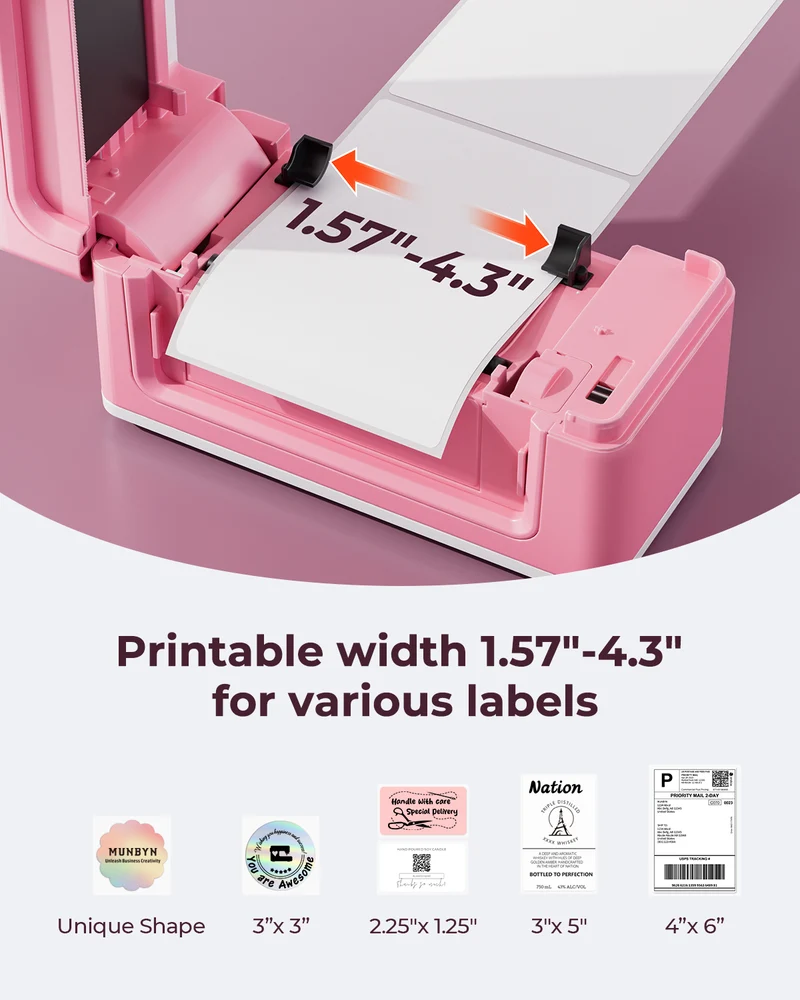 MUNBYN RW941BP 300DPI Bluetooth Thermal Label Printer Kit