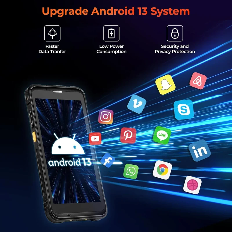 MUNBYN IPDA101P Android Mobile Computer with Zebra SE4710 Scanner