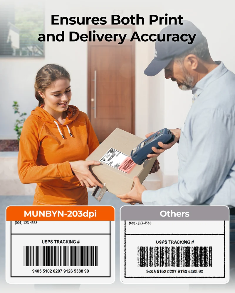 MUNBYN RW130B Bluetooth Thermal Label Printer Kit for Starter Shipping and Basic Labels