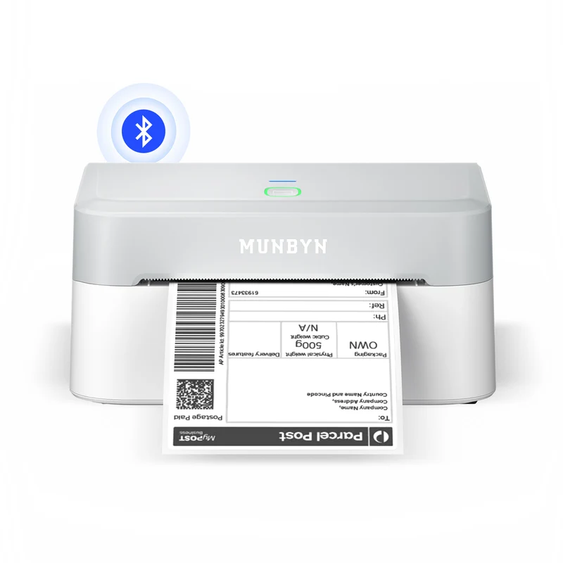 MUNBYN RW403B Bluetooth Thermal Label Printer