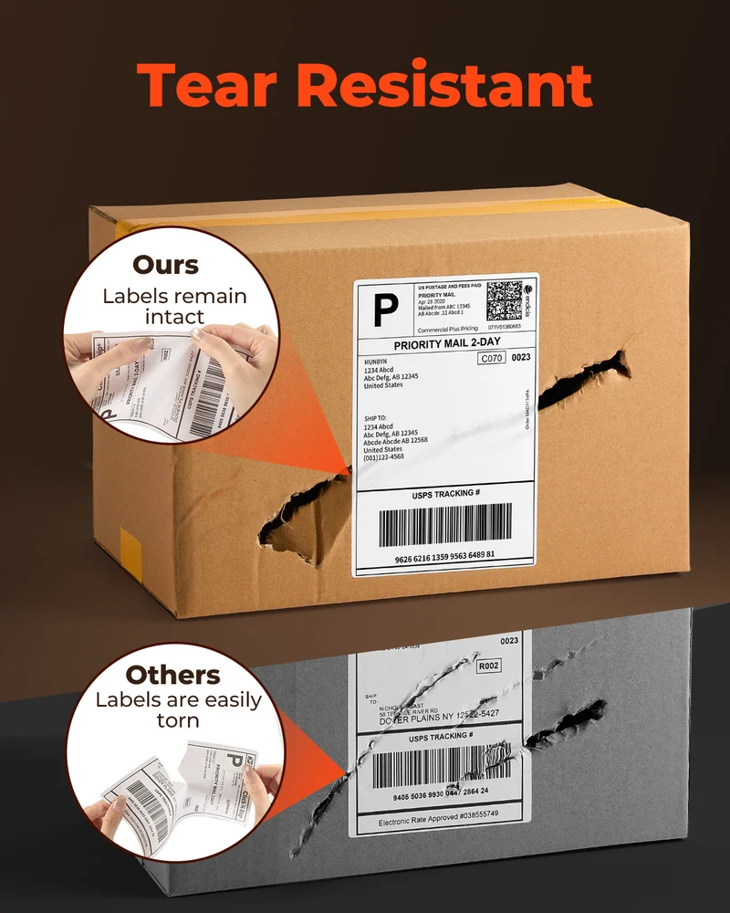 MUNBYN 4x6 Waterproof Direct Thermal Shipping Labels for Ecommerce Orders