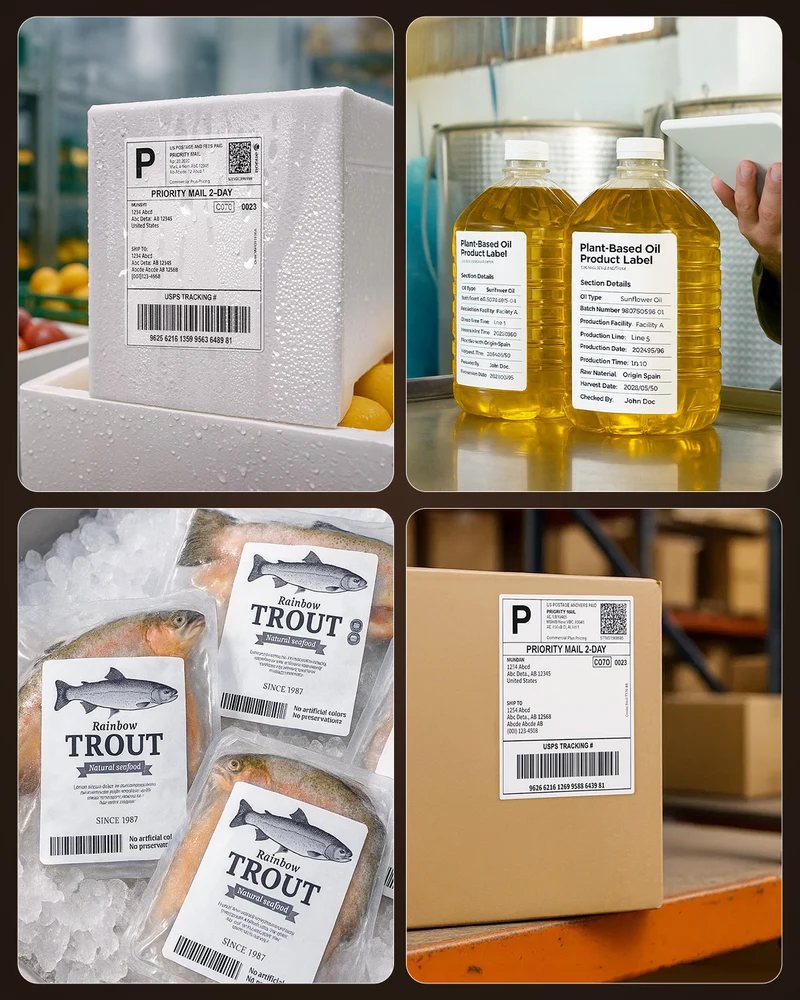 MUNBYN 4x6 Waterproof Direct Thermal Shipping Labels for Ecommerce Orders