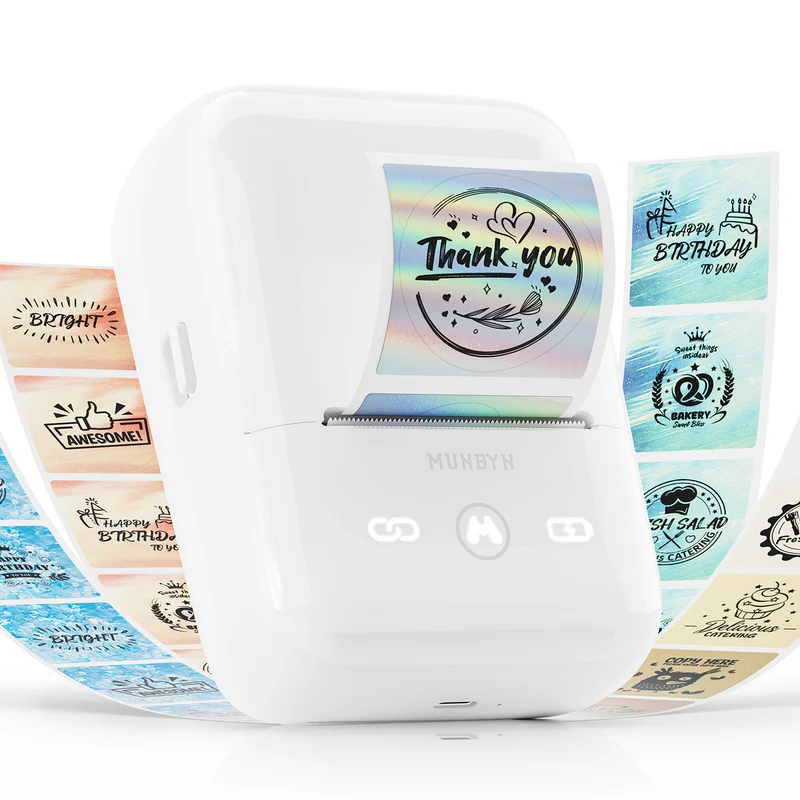MUNBYN FM226 Bluetooth Portable Label Maker for Home and Small Labels
