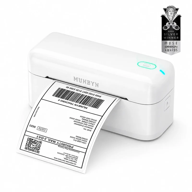 MUNBYN RW402B Bluetooth Thermal Label Printer